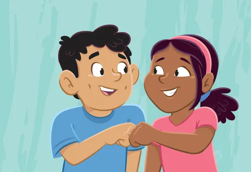 Margo and Paolo congratulating each other