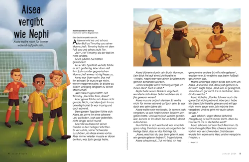 PDF: Geschichte über drei Jungen, die Fußball spielen, und Nephi und seine Brüder