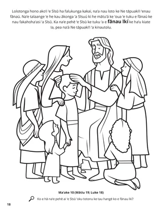 Jesus Blessed the Children coloring page