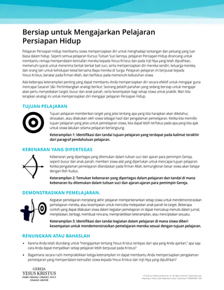 Bersiap untuk Mengajarkan Pelajaran Persiapan Hidup