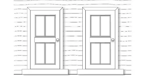 illustration of two doors