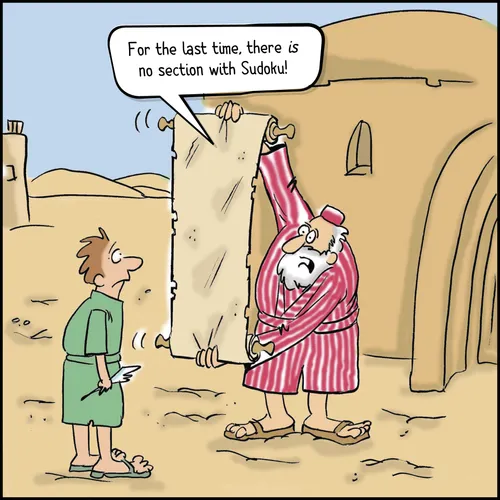 man with scroll talking to young man