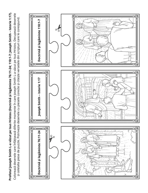 pagină cu activități: Joseph Smith L-a văzut pe Isus Hristos