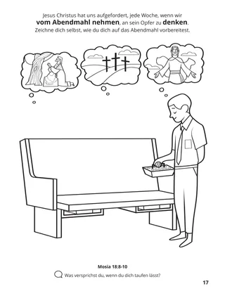 Seite 17 im Malbuch „Wir sammeln die Familie Gottes“