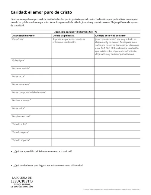 Volante Caridad: el amor puro de Cristo