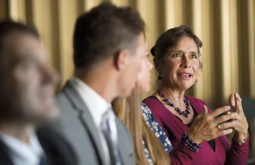 participating in classroom discussion