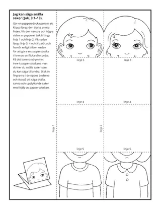 aktivitetssida: jag kan vara vänlig mot andra