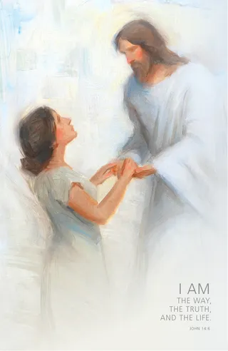 Mediterranean female with Jesus