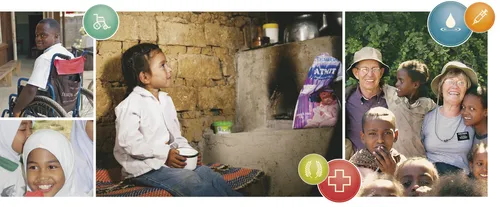 scenes of humanitarian aid