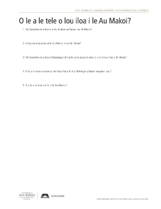 tufaaga, O Le Au Makoi