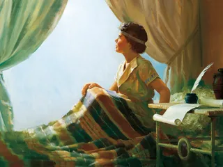 Samuel waking up in bed