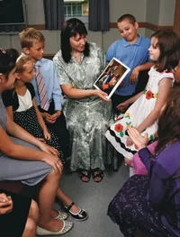 teacher and children