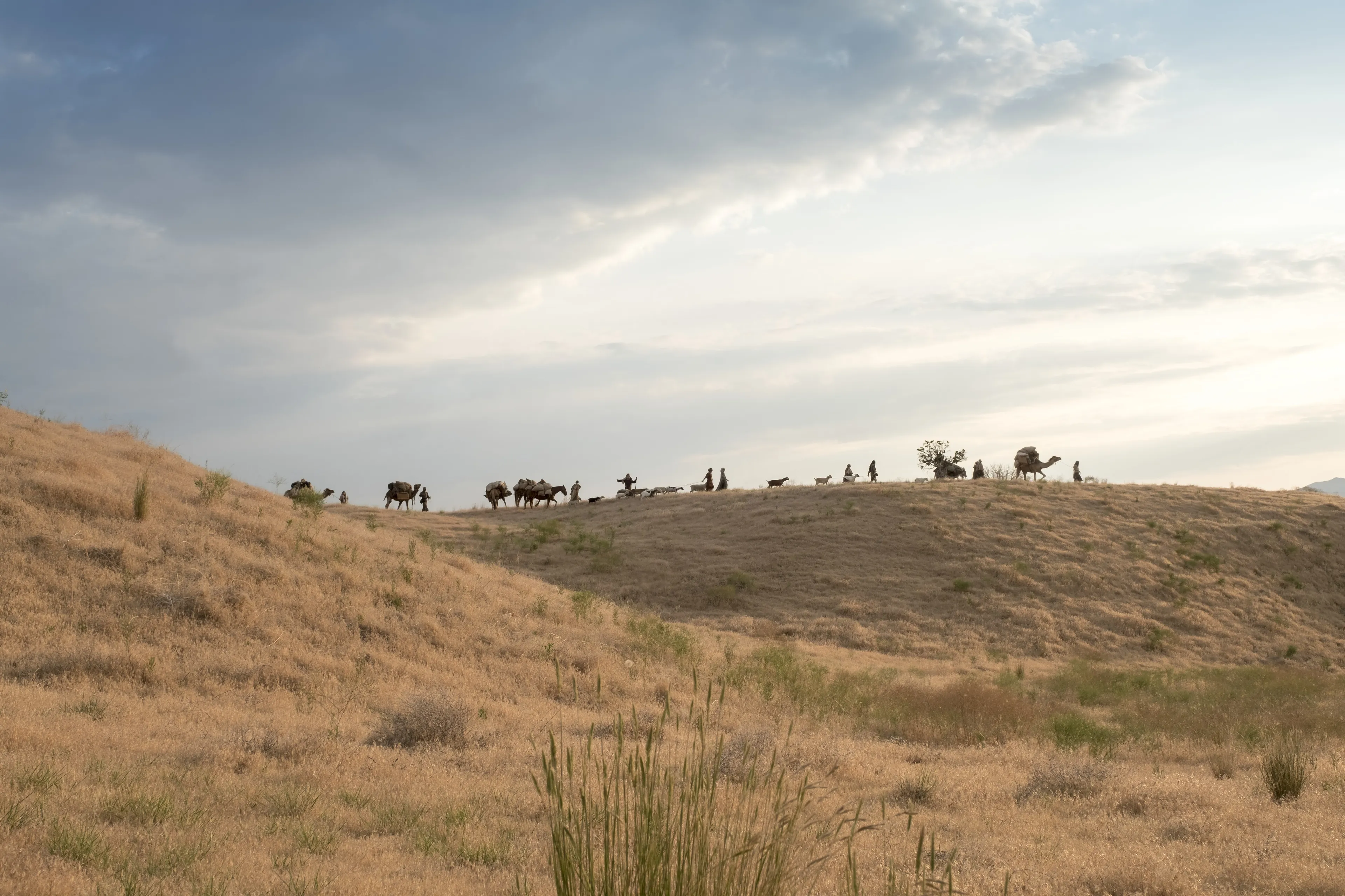 Ishmael's family and Nephi and his brothers travel in the wilderness.