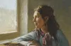 woman at window