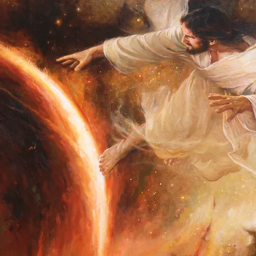 Christ creating the earth