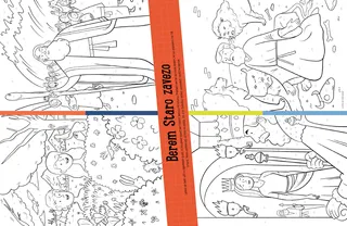 color-by-number page showing Adam and Eve, Moses, Esther, and Daniel