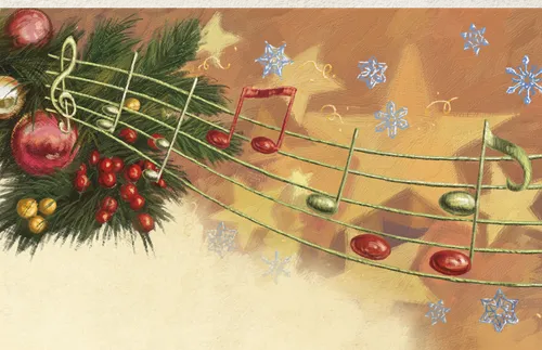 music notes and stars