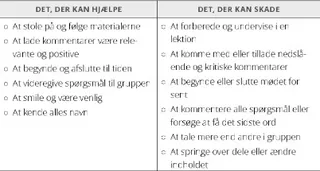 skema, ting som hjælper eller skader