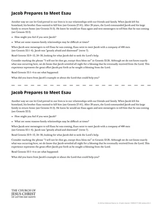 Jacob prepares to meet Esau