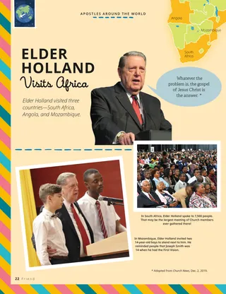 pictures of Elder Holland visiting countries in Africa