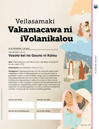 Tabana e PDF vata kei na ivakaraitaki nei Eparaama, Sera, kei na gonelailai o Aisake