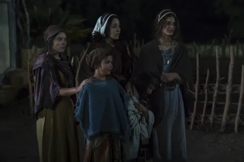 Daughters of Ishmael and children say goodbye as the Nephites flee.