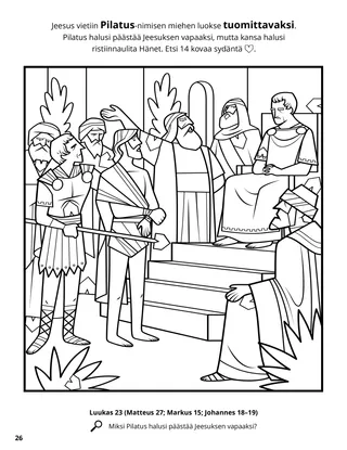 Jesus’s Trial before Pilate coloring page