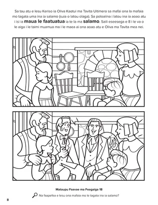 Oliver and David Taught Repentance coloring page
