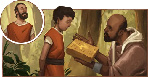 Mormon learning about the plates