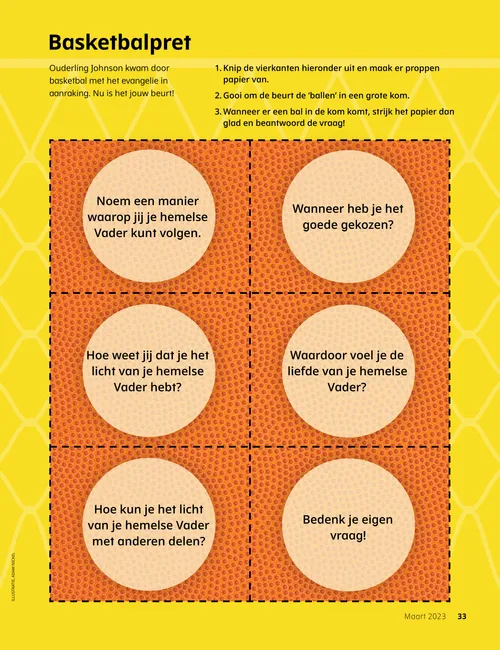 activiteit: uitgeknipte basketballen