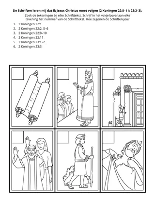 doe-pagina voor het jeugdwerk: De Schriften leren mij dat ik Jezus Christus moet volgen