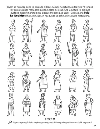 The Twelve Nephite Disciples coloring page