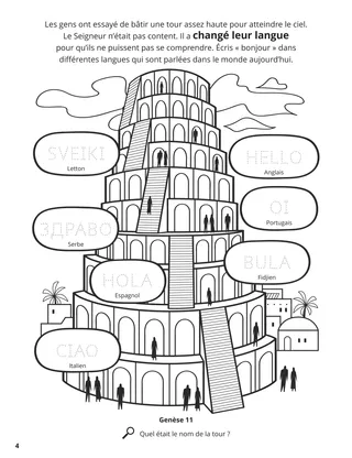 The Tower of Babel coloring page