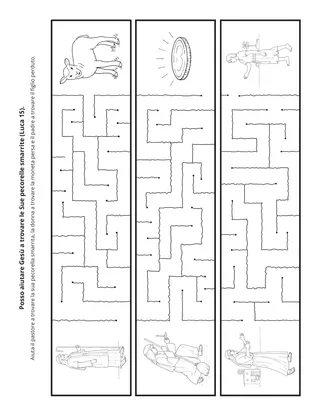 Pagina delle attività: Posso aiutare Gesù a trovare e recuperare le Sue pecorelle smarrite