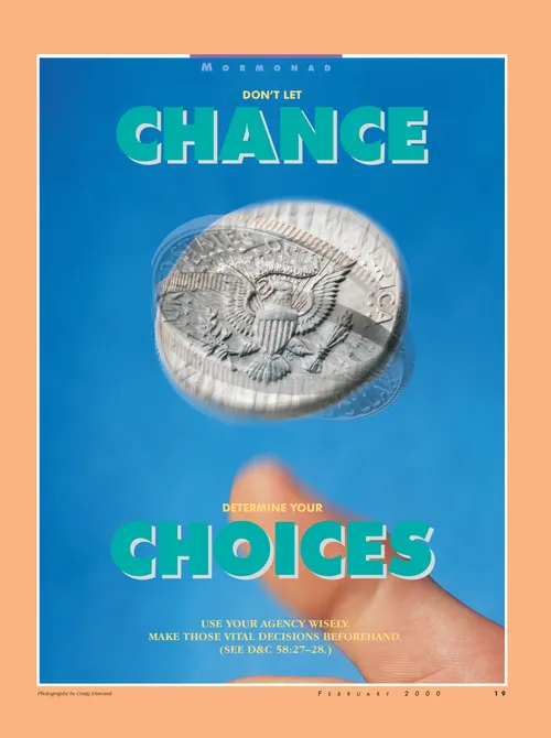 A conceptual photograph of a U.S. quarter being flipped in someone’s hand, paired with the words “Don't Let Chance Determine Your Choices.”