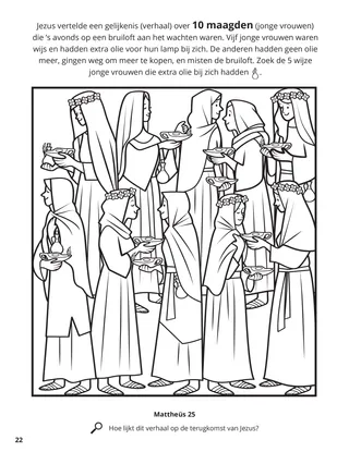 The Ten Virgins coloring page