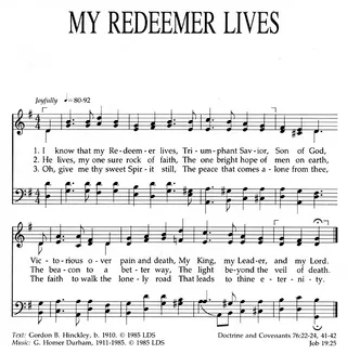 Music, My Redeemer Lives