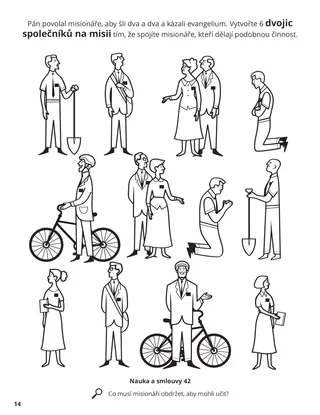 Missionaries Sent Two by Two coloring page