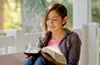 young woman reading the scriptures