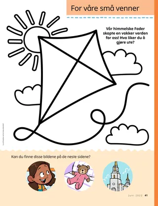 simple kite coloring activity