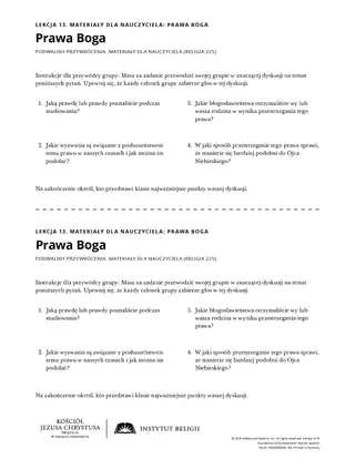 Ulotka: Prawa Boga