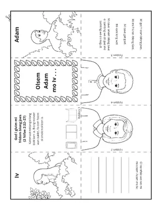 aktiviti pej: semmak olsem Adam mo Iv, mi mi gat fridom blong mekem joes