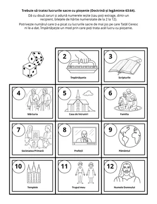 Pagină cu activități pentru copii.