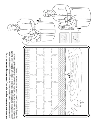 Pagină cu activități pentru copii.