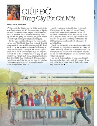 helping out, one pencil at a time