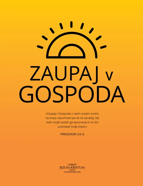 plakat »Zaupaj v Gospoda«