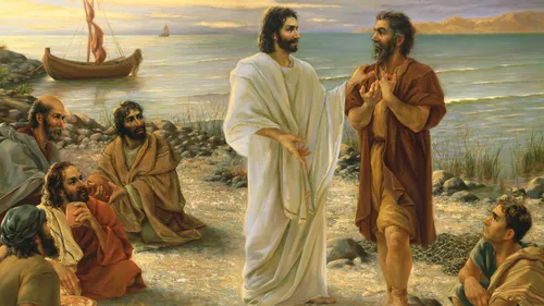 耶稣在岸边教导使徒