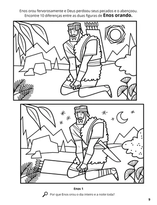 Enos’s Prayer coloring page