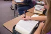 student marking scriptures
