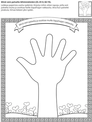 toimintasivu: minä voin palvella muita